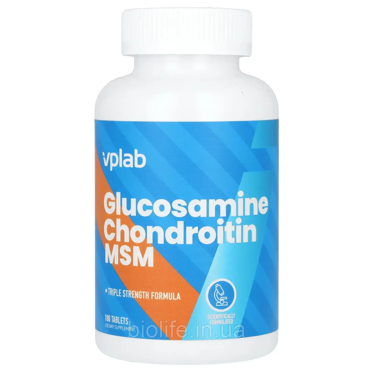 Vplab, глюкозамін із хондроїтином і МСМ, 180 таблеток оригінал, фото 1