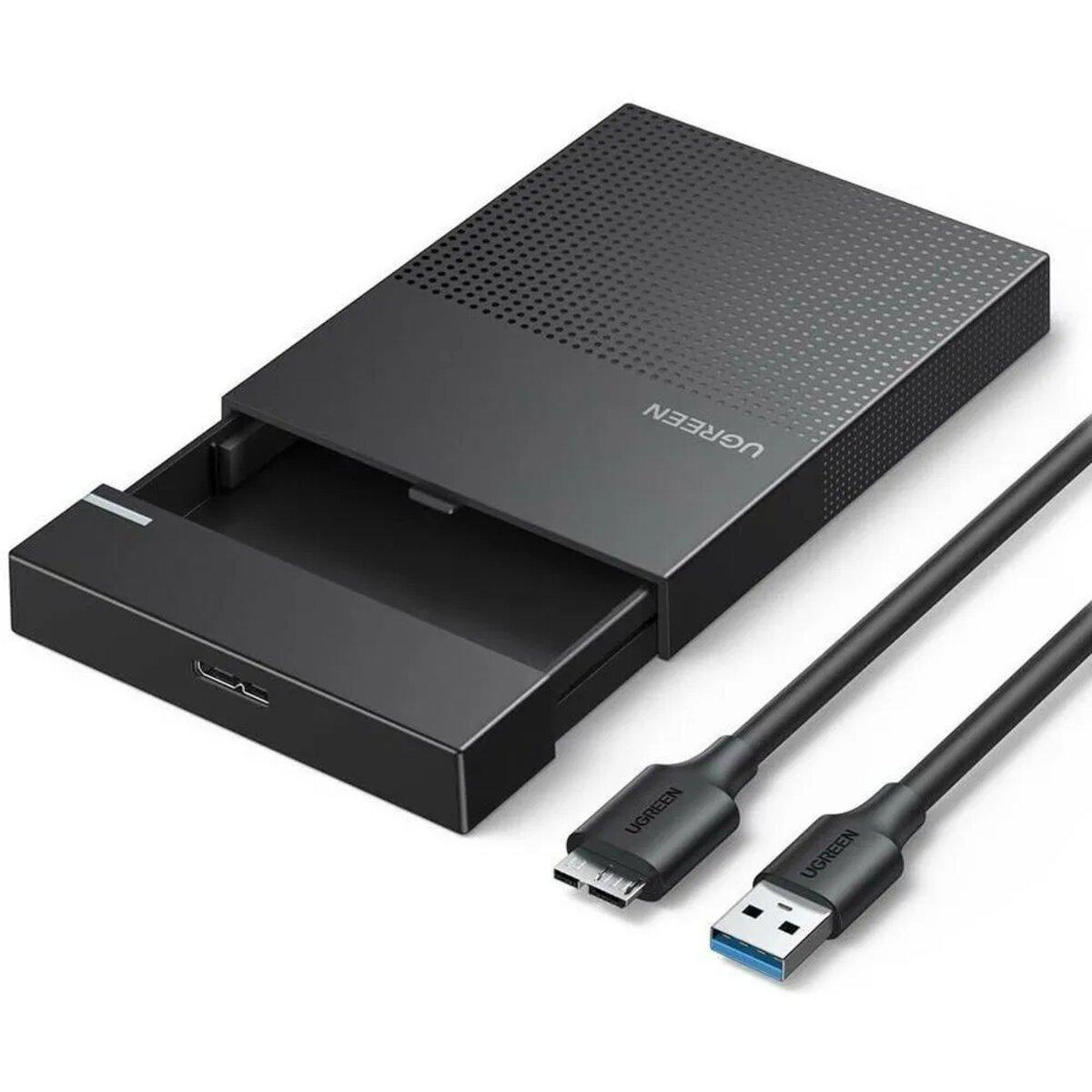 Зовнішня кишеня для накопичувача UGREEN 2.5 Inch Hard Drive Enclosure with Micro USB to USB-A Cable 5G lly