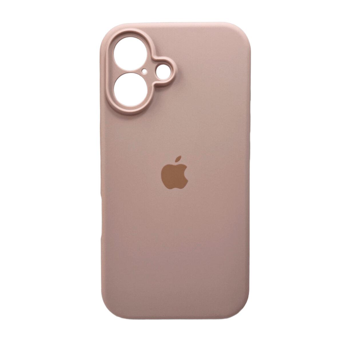 Чохол для смартфона Silicone Full Case AA Camera Protect for Apple iPhone 16 15,Pink Sand lly