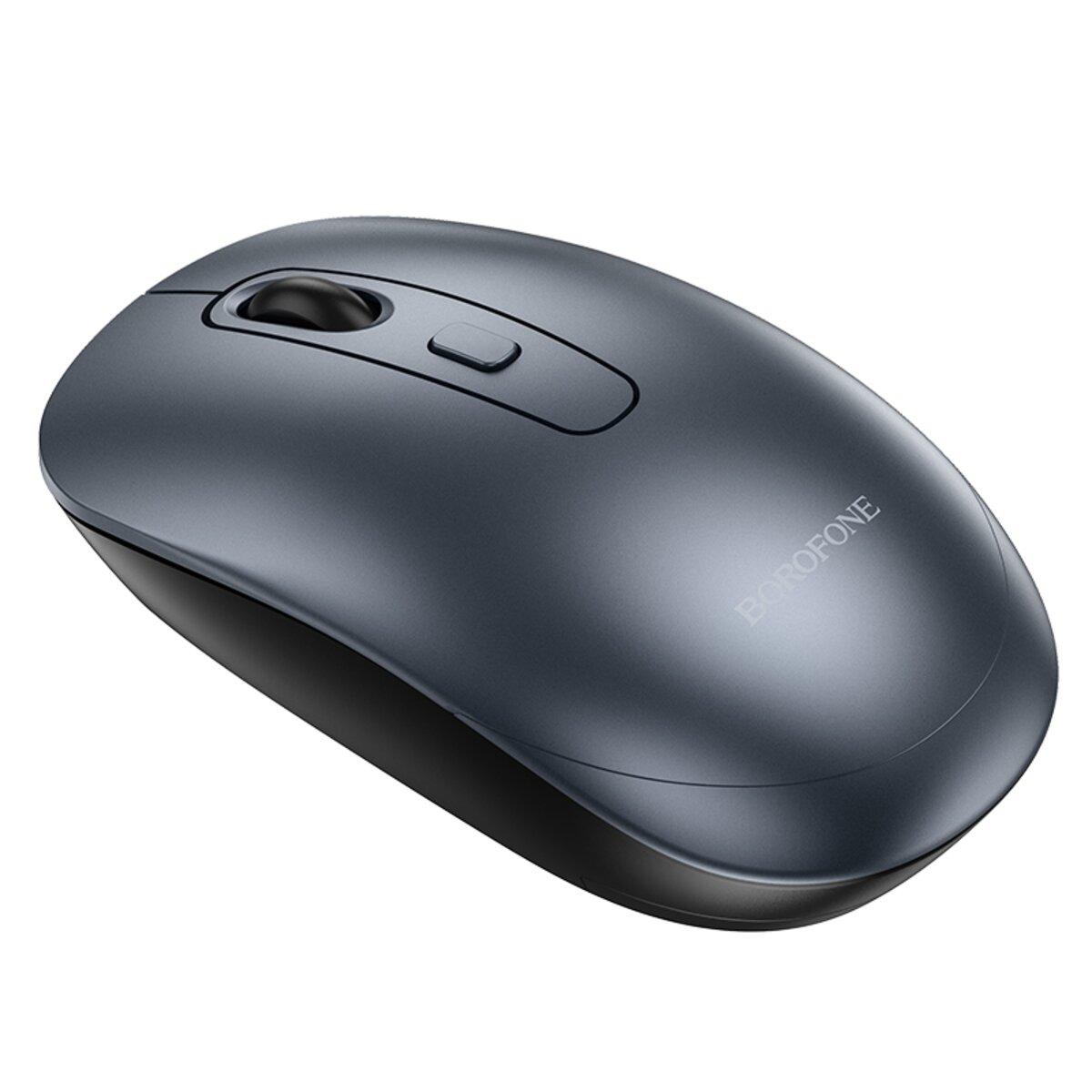 Маніпулятор миша BOROFONE BG13 Winner 2.4G business wireless mouse Black Metal Gray lly