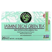 Triple Leaf Tea, зелений чай із жасмином без кофеїну, 20 чайних пакетиків, 38 г (1,34 унції)