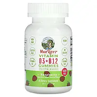 MaryRuth's, Жувальні таблетки з вітаміном D3 і B12, на основі пектину, малина, 60 жувальних таблеток