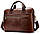 Ділова чоловіча сумка з зернистої шкіри Vintage 14836 Коричнева, фото 2