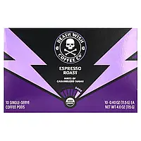 Death Wish Coffee, Обсмажений еспресо, темний, 10 порцій кави в капсулах, 11,5 г (0,40 унції) Дніпро