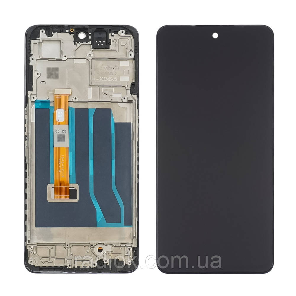 Дисплей для Oppo A98 (5G) з чорним тачскрином і корпусною рамкою