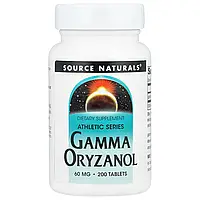 Source Naturals, Athletic Series, гамма-оризанол, 60 мг, 200 таблеток
