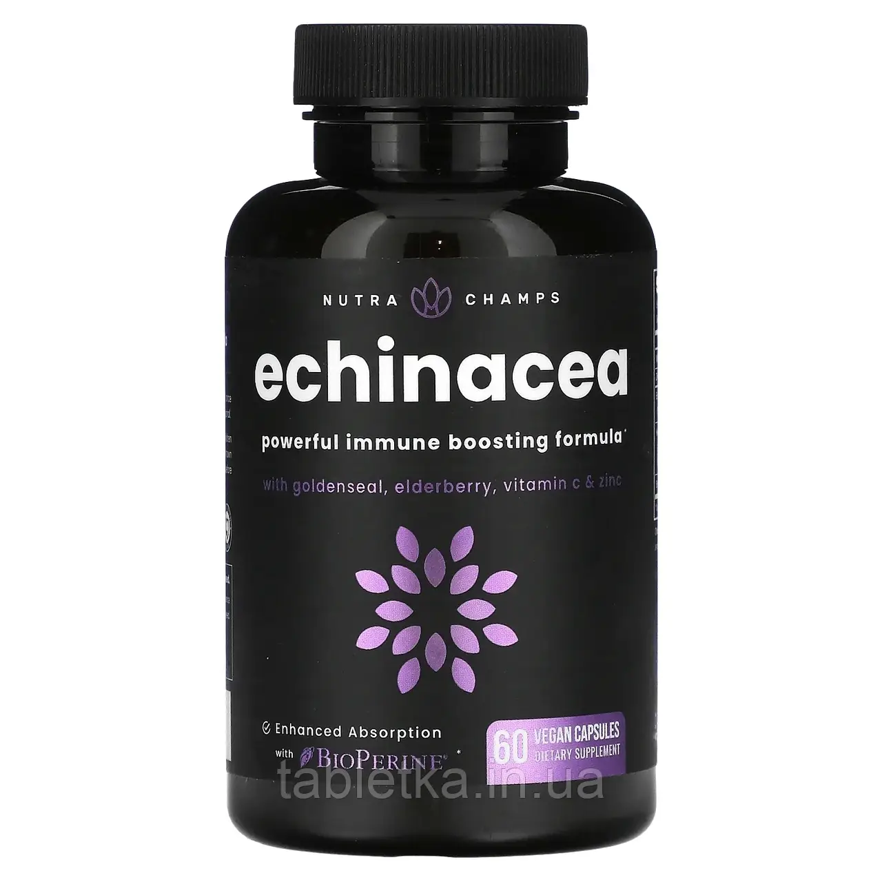 NutraChamps, Ехінацея, потужна формула для зміцнення імунітету, 60 веганських капсул Дніпро