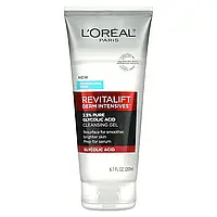 L'Oreal, Revitalift Derm Intensives, очисний гель із 3,5% чистою гліколевою кислотою, без запашників, 200 мл у оригінал
