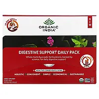 Organic India, щоденний пакет для підтримки травлення, 30 щоденних пакетиків, 180 рослинних капсул