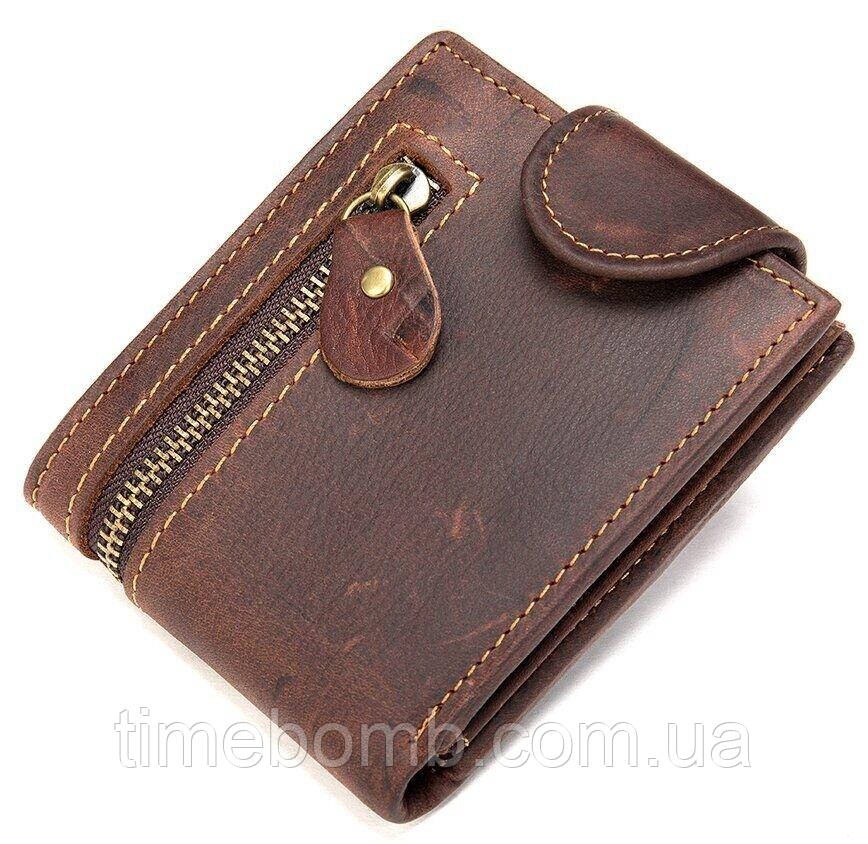 Тонке чоловіче портмоне матове 20239 Vintage Коричневе