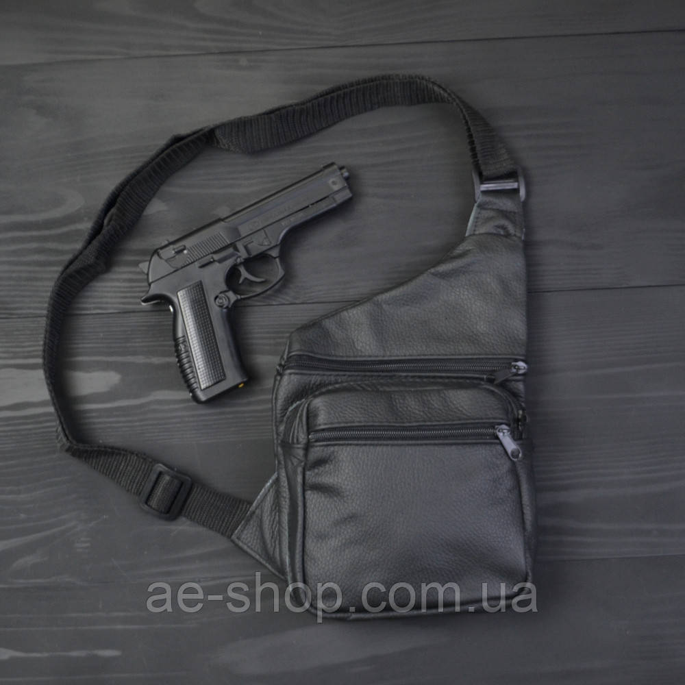 Подарунковий набір 2В1! Сумка шкіряна + професійний ліхтар: POLICE BL-X71-P50