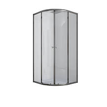 Душова кабіна з низьким піддоном Mixxus PLAIN SCT02-90x90x195-TR GRAPHITE прозоре скло 4мм (MI6901), фото 4