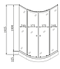 Душова кабіна з низьким піддоном Mixxus PLAIN SCT02-90x90x195-FB SATIN матове скло 4мм (MI6896), фото 9