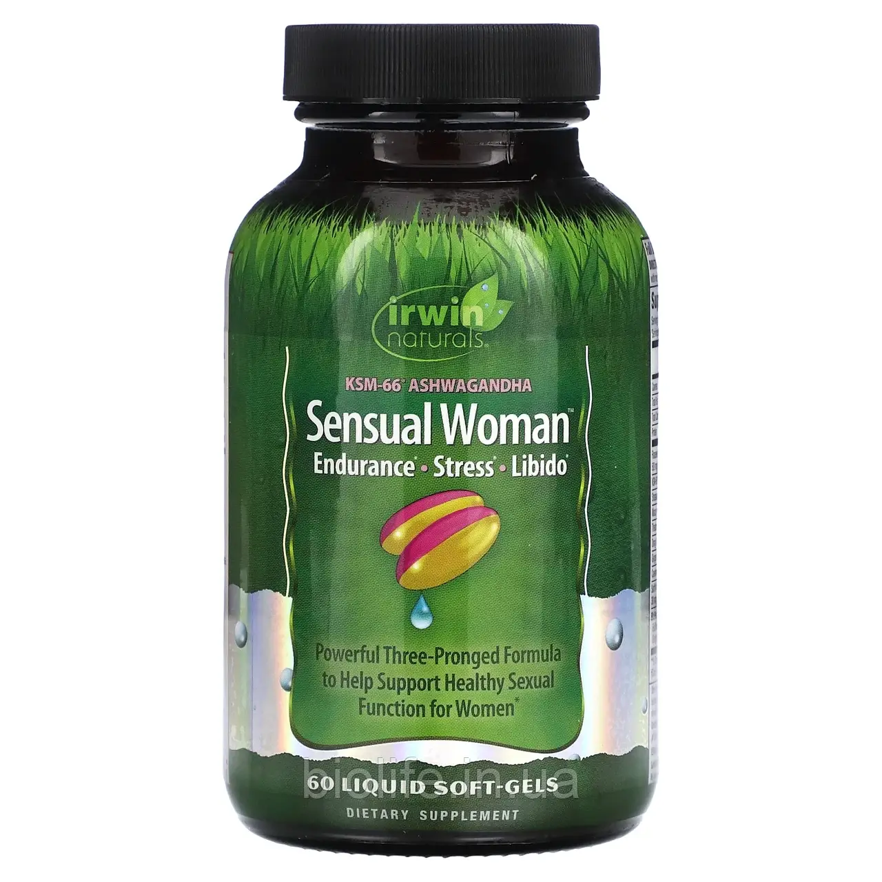 Irwin Naturals, Sensual Women, Endurance, Stress, Libido, 60 м'яких таблеток із рідиною оригінал, фото 1