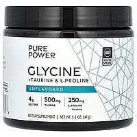 Dr. Mercola, чистий порошок, гліцин + таурин + L-пролін, без добавок, 147 г (5,2 унції) в Україні оригінал