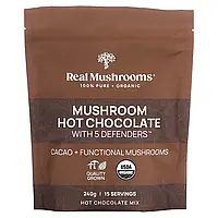 Real Mushrooms, Гарячий шоколад із грибами та 5 захисниками, 240 г оригінал