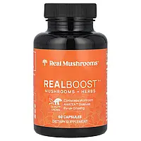 Real Mushrooms, Realboost, гриби та трави'' 60 капсул