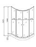 Душова кабіна з низьким піддоном Mixxus PLAIN SCT02-100x100x195-FB SATIN матове скло 4мм (MI6897), фото 8