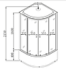 Бокс душовий з гідромасажем Mixxus STRONG SBH01-90x90x215-GR SATIN з високим піддоном (MI6889), фото 8