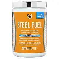 SteelFit, Steel Fuel, універсальний засіб із розгалуженим ланцюгом (BCAA + Hydration Formula), блакитна малина, оригінал