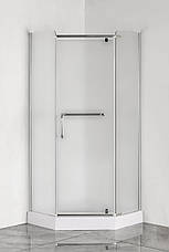 Душова кабіна з низьким піддоном Mixxus LINES SCT01-90x90x198-TR CHROME прозоре скло 6мм (MI6913), фото 4
