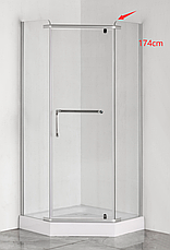 Душова кабіна з низьким піддоном Mixxus LINES SCT01-90x90x198-TR CHROME прозоре скло 6мм (MI6913), фото 6