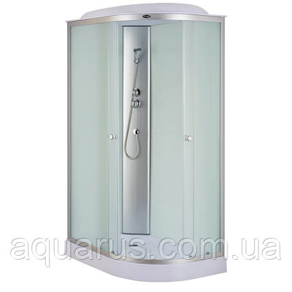 Бокс душовий без гідромасажу Mixxus WAVE SB02-120x80x215-L-FB SATIN з низьким піддоном (MI6892), фото 1