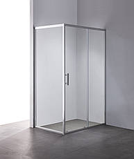 Душова кабіна без піддону Mixxus HARD SC01-100x80x185-TR CHROME прозоре скло 5мм (MI6911), фото 3
