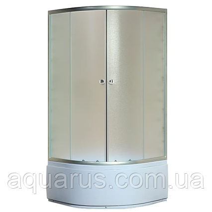 Душова кабіна з високим піддоном Mixxus PLAIN SCT01-90x90x195-FB SATIN матове скло 4мм (MI6894), фото 1