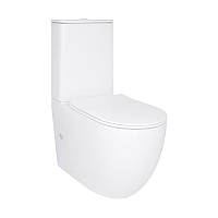 Унітаз підлоговий Qtap Robin New Ultra Quiet безобідковий з сидінням Soft-close WHITE QT13226083AW