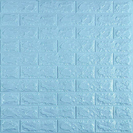 3D панель самоклеюча цегла Блакитна 700х770х7мм (005-7) SW-00000658, фото 1