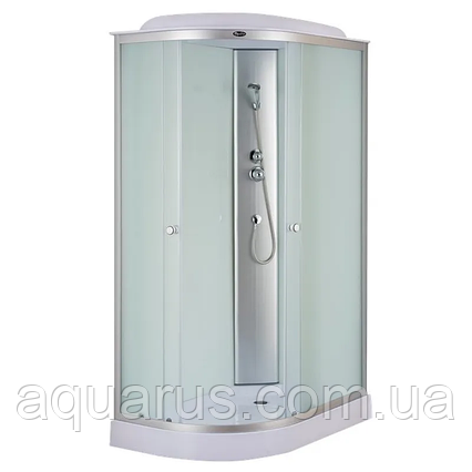 Бокс душовий без гідромасажу Mixxus WAVE SB02-120x80x215-R-FB SATIN з низьким піддоном (MI6893), фото 1