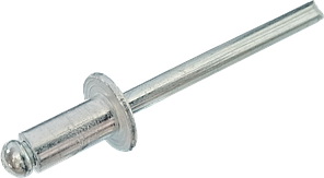 Заклепка витяжна 2,4х5 Al/St плоска голівка 0,5-3 ISO 0,35kN (1000 шт/уп)