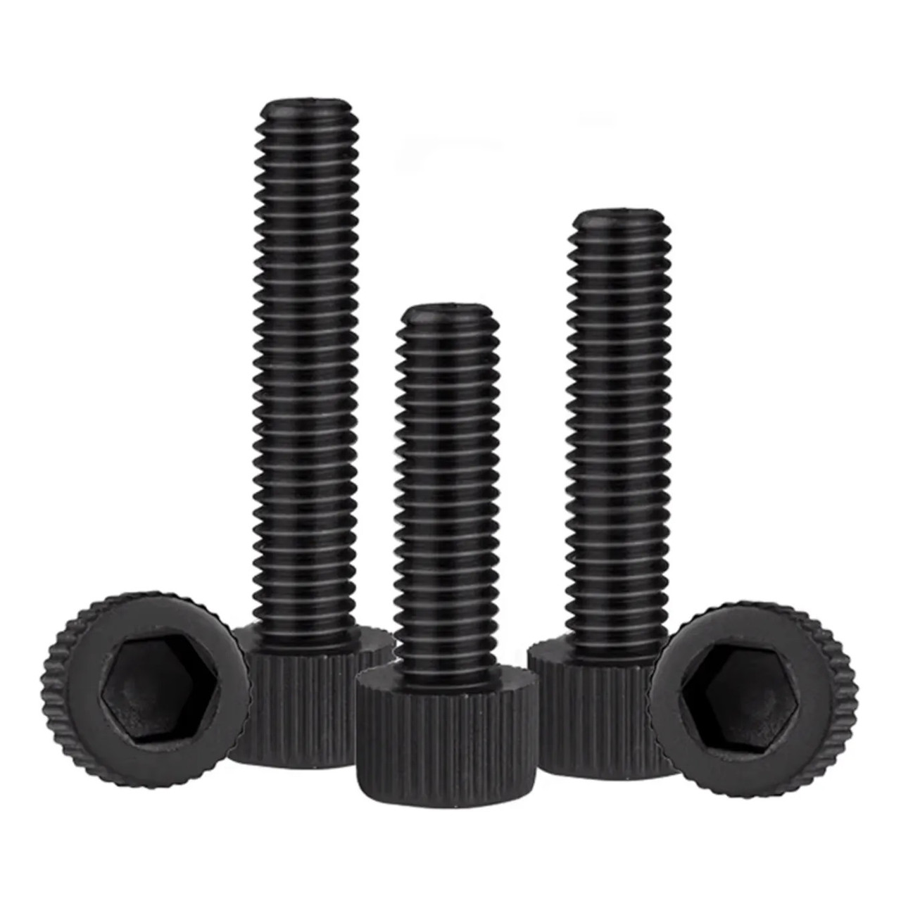 Гвинти шестигранні М3х10мм, 20 шт, болти для FPV-дронів, 3D-принтерів, електроніки, чорні, нейлонові