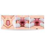 Мастурбатор лялька Kokos Victoria 2WayPlus з вібрацією й масажем, два входи: вагіна та попіка, фото 8