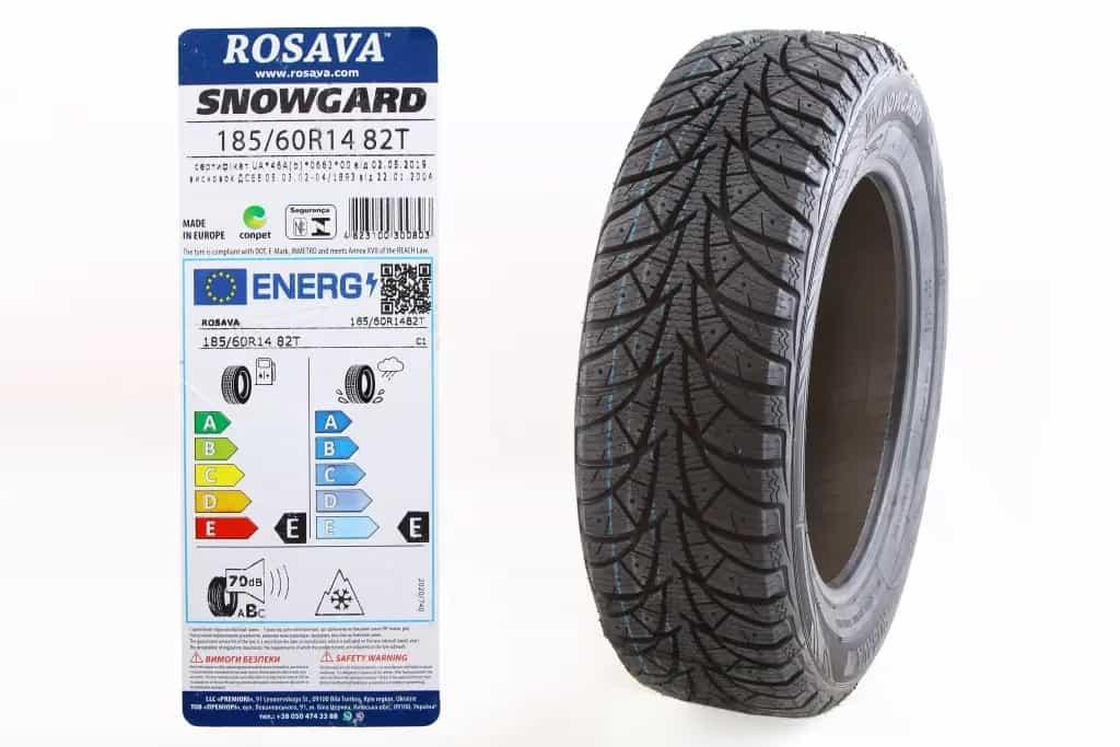 Шина 185/60R14 зима 82T "Rosava" Snowgard (під шип)