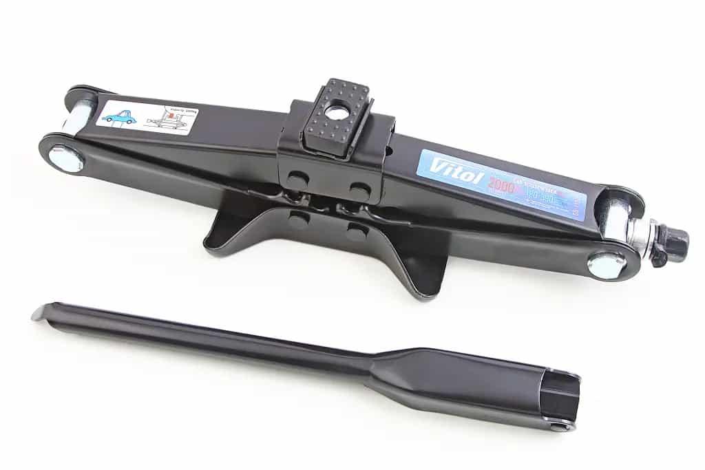 Домкрат ромб 2.0 т "Vitol" 120-390мм (з гумкою, підсил. ручка)