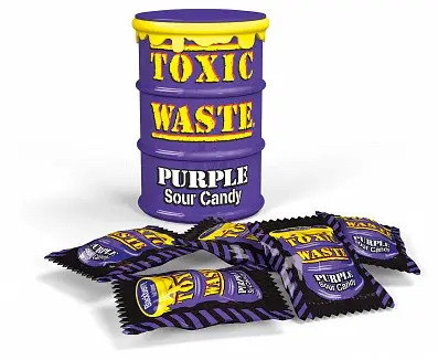 Кислі цукерки Токсик Вейст (Toxic Waste Color Drums) жовтогарячий