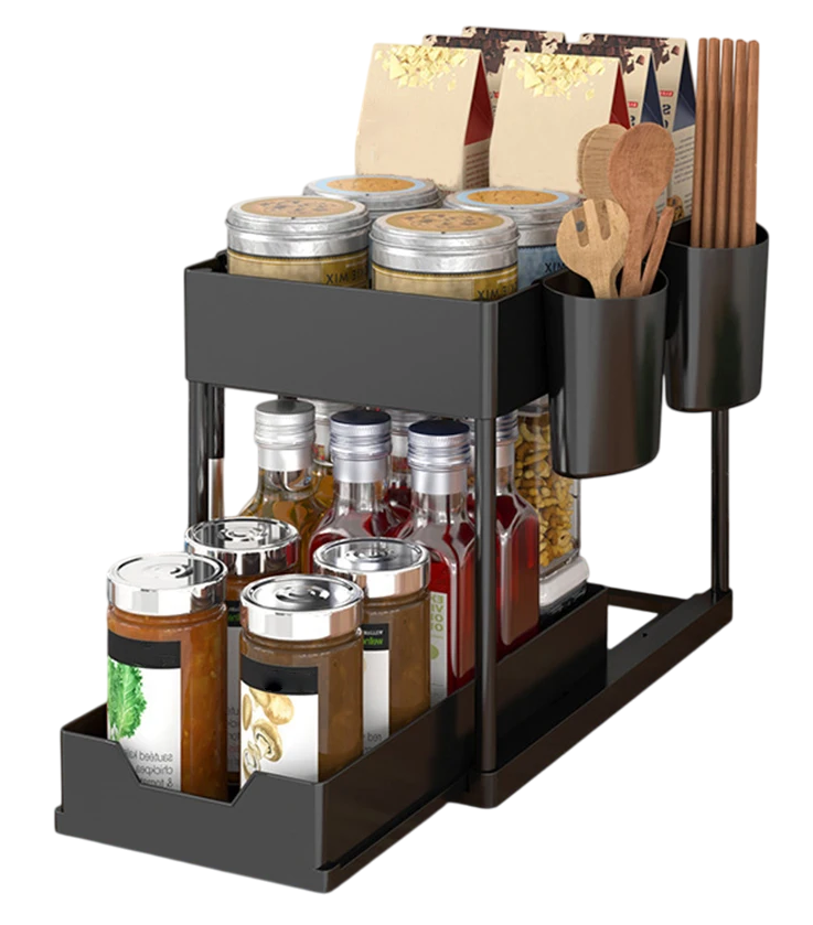 Підставка для спецій універсальна 40х22х36см чорна, фото 1