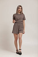 Костюм рубчик футболка шорти S, M, L, XL Кава