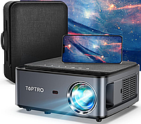 Проектор Toptro X1, Native 1080P Full HD, 8500 люмен, Wi-Fi, Bluetooth, 4K зі світлодіодним підсвічуванням для домашнього
