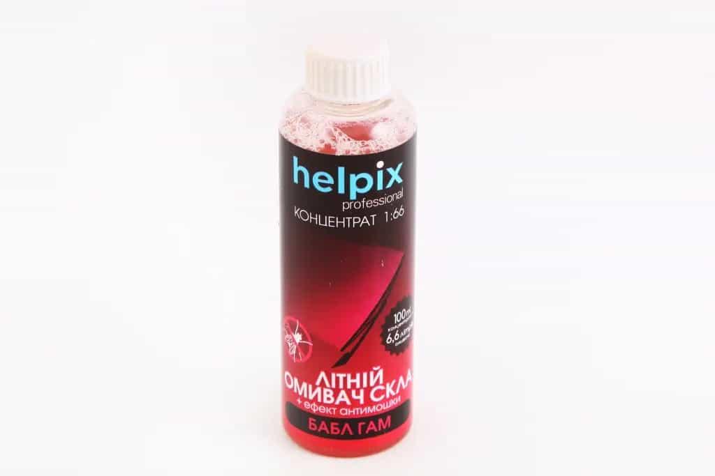 Рідина для омивання скла літня концентрат 1: 66 0.1л "Helpix" Bubble Gum