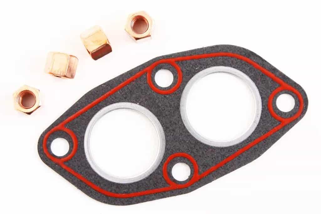 Прокладка приймалної труби Таврія з герметиком + 4 латунні гайки "СпецКомплект", фото 1