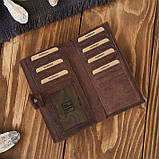 Жіночий шкіряний гаманець зелений геометричний вінтаж Paolo Peruzzi, фото 2