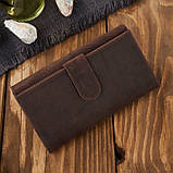 Жіночий шкіряний гаманець зелений геометричний вінтаж Paolo Peruzzi, фото 4