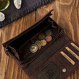 Жіночий шкіряний гаманець зелений геометричний вінтаж Paolo Peruzzi, фото 5