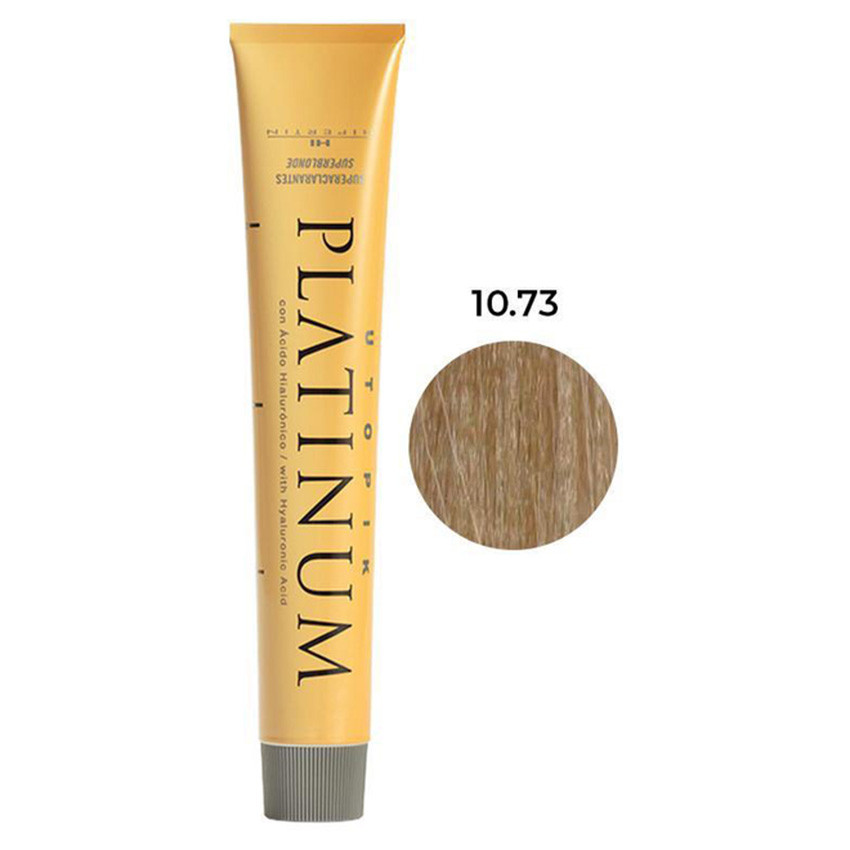 Професійна стійка крем-фарба для волосся Hipertin Platinum 10.73 супер-блонд пісочно-золотистий 60мл