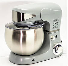 Кухонний тестоміс міксер планетарний Royalty Line RL — PKM1600W, 6L, Silver, фото 3