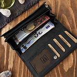 Жіночий шкіряний гаманець зелений геометричний вінтаж Paolo Peruzzi, фото 4