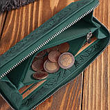 Жіночий шкіряний гаманець з квітами вінтаж RFID Paolo Peruzzi, фото 2